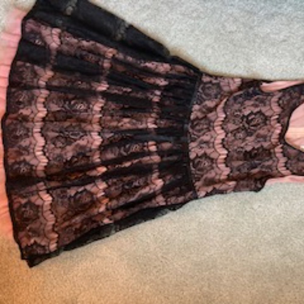 Joe Ella - pink and black girls dress